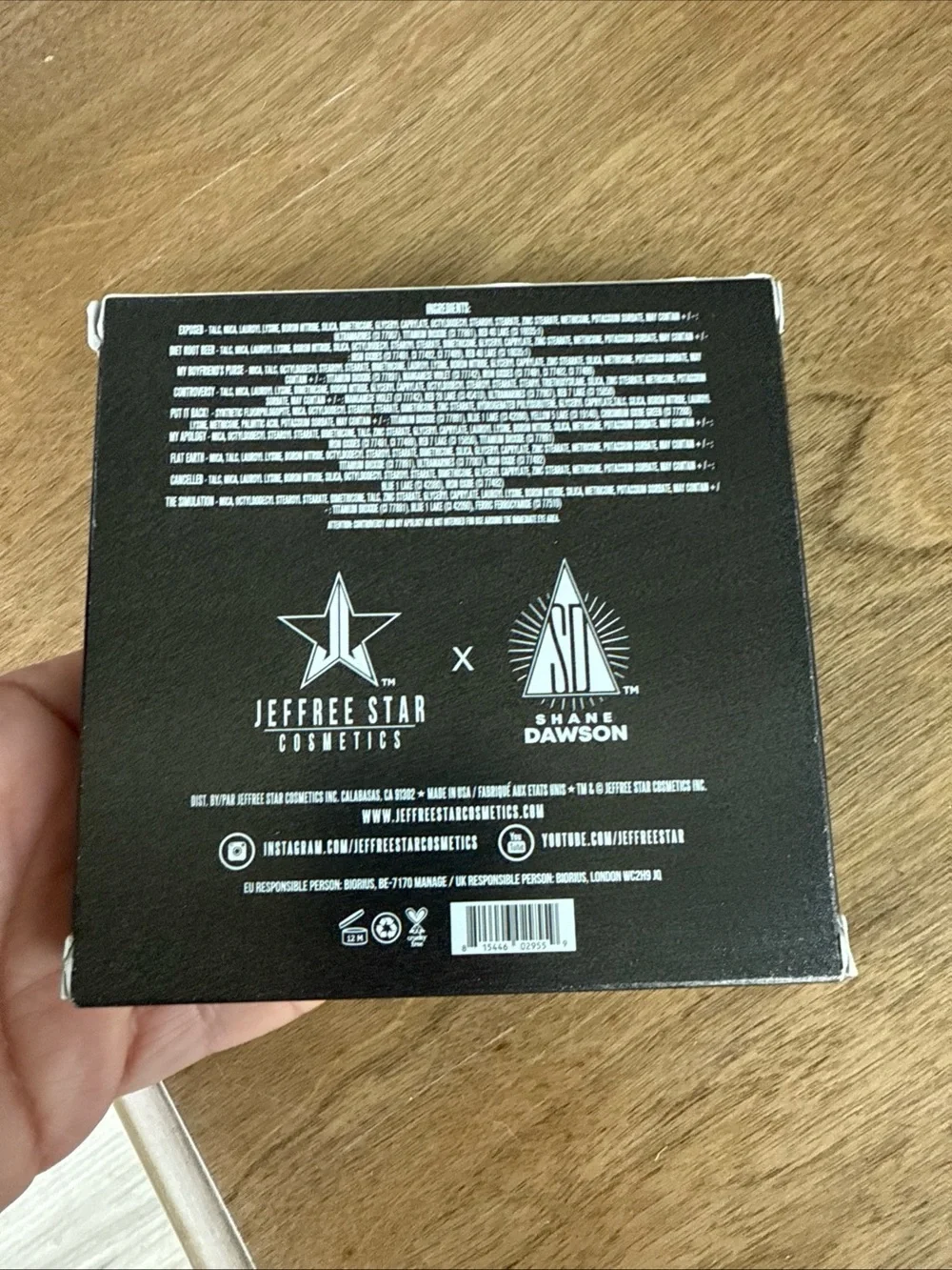 Jeffree Star x Shane Dawson Mini Controversy Eyeshadow Palette new